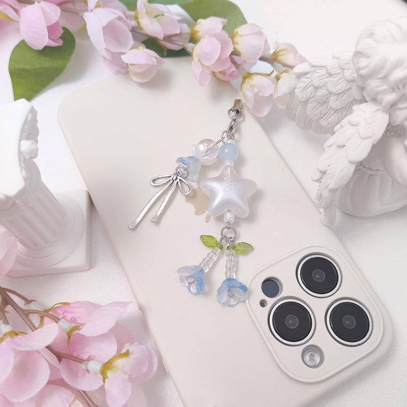cioatu 1-4PCS Cute Phone Charms Aesthetic Y2K Cell Phone Charms Strap Pink Strawberry Butterfly Star PhoneCharm Y2K Accessories for Bag Keychain Airpods Camera Pendants Decor - Image 3